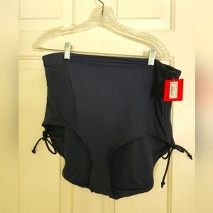 Spanx Navy Swim Bottoms Size 2x Beach Pool Summer Vacation  High Rise Brief NWT